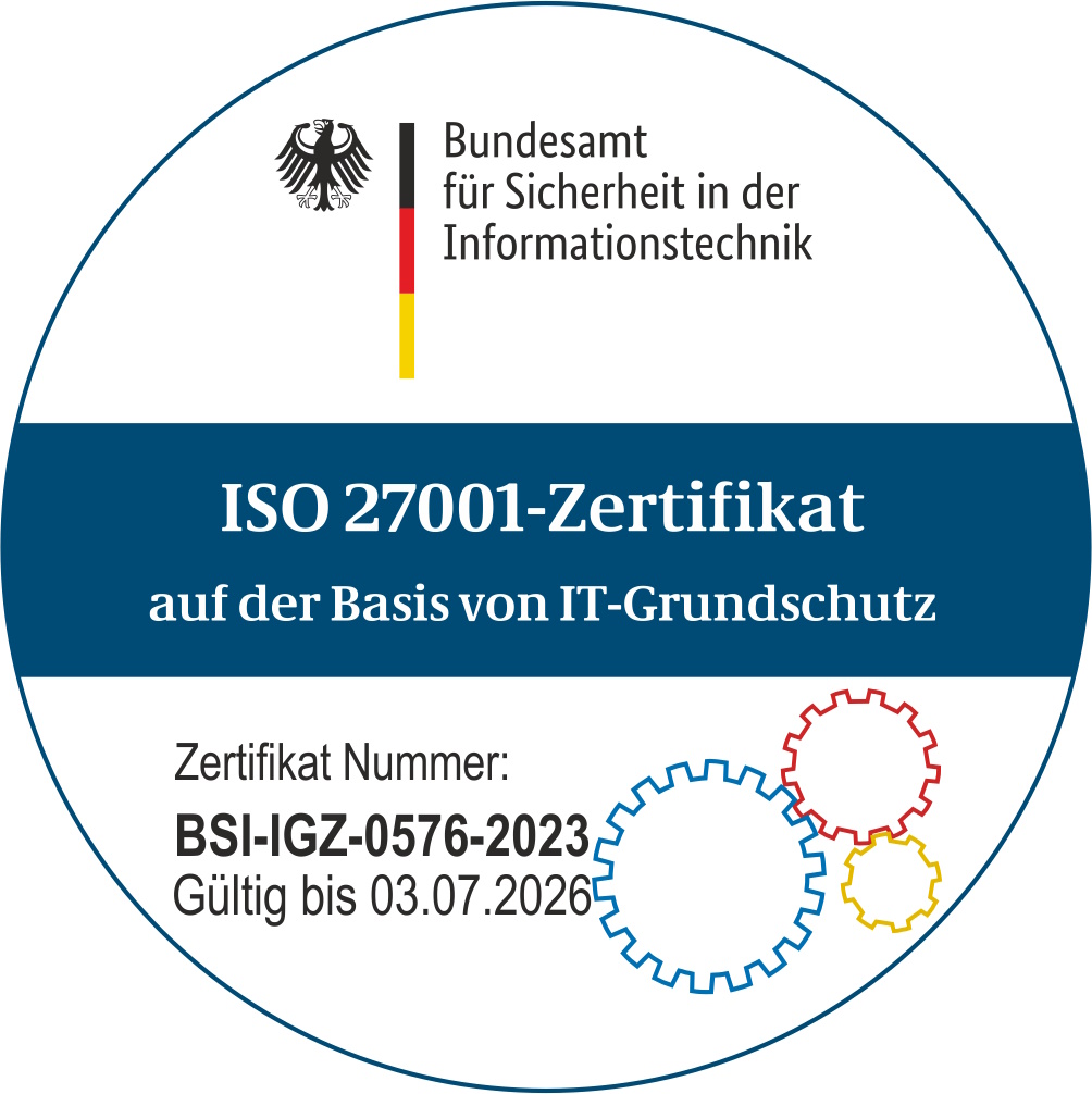 Icon: BSI – ISO 27001-Zertifikate auf der Basis von IT-Grundschutz